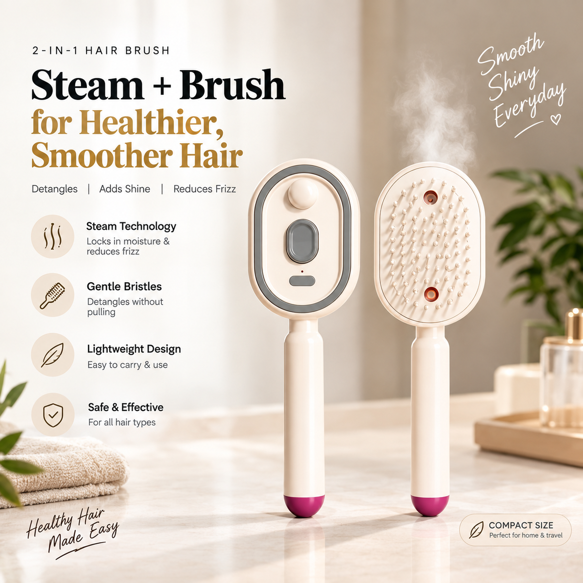 VEYZO AIR COMB HAIR STRAIGHTENER AND HAIR MOISTURIZER