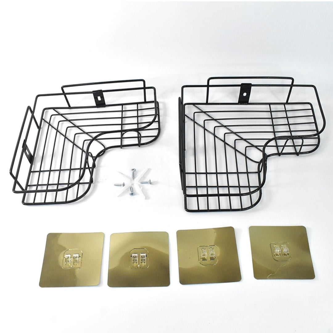 VEYZO BATHROOM CORNER SHELF WITH STACKABLE MOUNTS