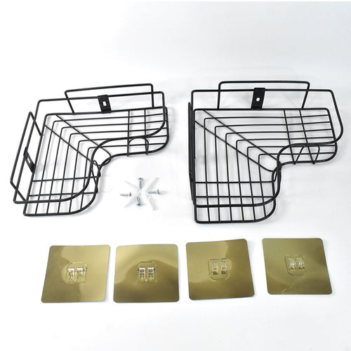 VEYZO BATHROOM CORNER SHELF WITH STACKABLE MOUNTS